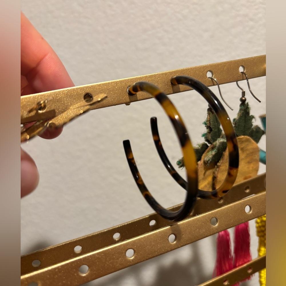 J Crew Tortoise Shell Hoop Earrings